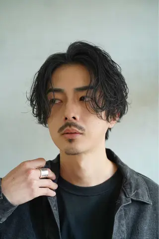 ミディアム カラー パーマ ヘアアレンジ メンズ fifth 黒木のヘアスタイル