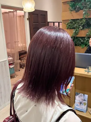 ミディアム カラー キッズ 透け感カラー🌿 小島 りなのヘアスタイル