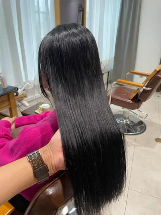 ロング カラー パーマ eins.hair所属・過去一の柔髪ヘア 🌿einshairのヘアスタイル