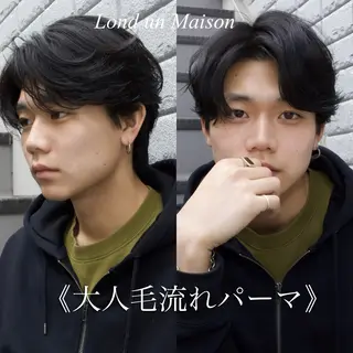 ショート カラー パーマ メンズ 毛流れメンズパーマ 🥇メンズカット吉田のヘアスタイル