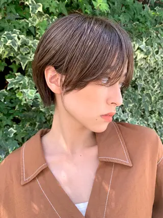 ショート ヘアアレンジ 髪質改善カラー&TR 縮毛矯正/弱酸性矯正のヘアスタイル