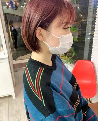 ショート カラー 樫原裕二/レイヤー カット/透明感カラーのヘアスタイル