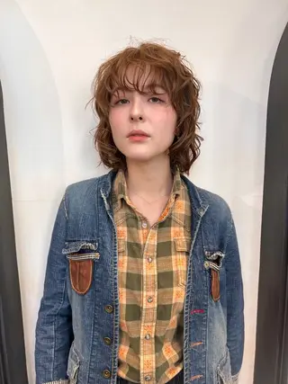 ミディアム パーマ MINX中村 公亮/デザインパーマのヘアスタイル