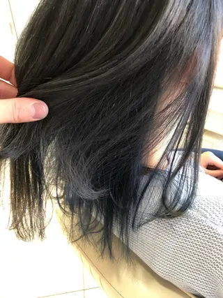 ミディアム カラー 店長/mao/ 前髪/顔周りカットのヘアスタイル