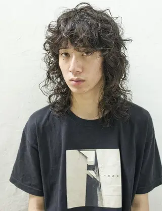 ミディアム パーマ メンズ 藤澤 春菜  /  ACAのヘアスタイル