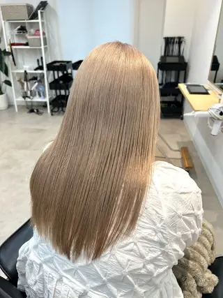 セミロング カラー 韓国ボブ/レイヤー/ ハイトーン/まなみのヘアスタイル