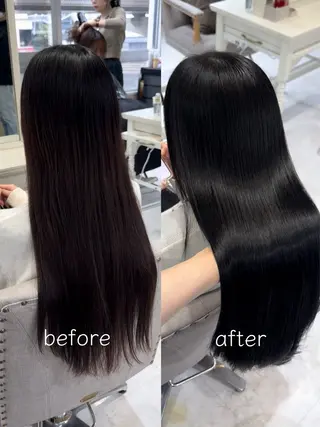 ロング 神戸で縮毛矯正/髪質 改善/お任せくださいのヘアスタイル