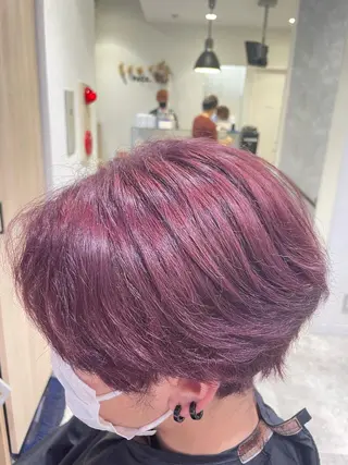 カラー メンズ メンズ専門/パーマ スパイキーショートのヘアスタイル