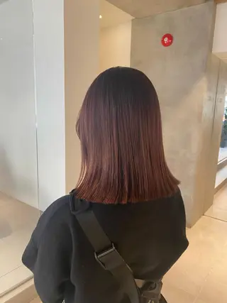 ミディアム カラー 朝倉 南のヘアスタイル