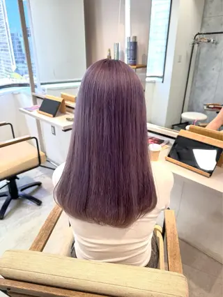 セミロング ai 梅田/暖色カラーのヘアスタイル