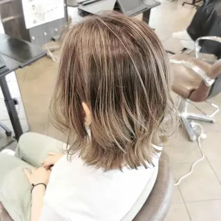 ミディアム カラー ヘアアレンジ 髪質改善/レイヤー 兼折楓馬のヘアスタイル