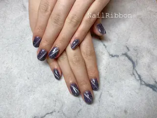 ネイル ネイルリボン 受付スタッフのネイルデザイン