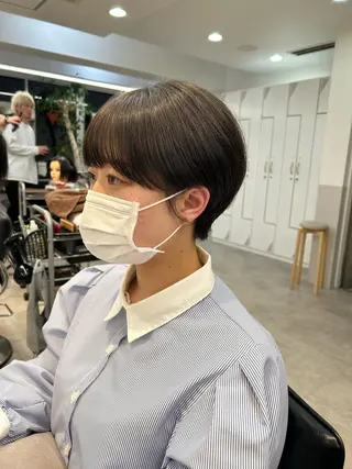 ショート カラー 山下夕月 ショート🫧ボブのヘアスタイル