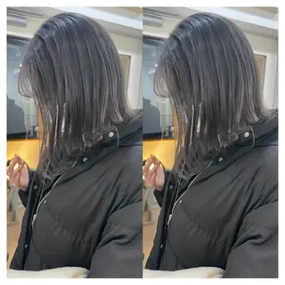 ミディアム カラー 村山 茉衣のヘアスタイル