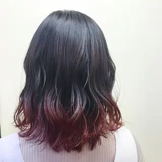 セミロング カラー 韓国　縮毛矯正 髪質改善　木村のヘアスタイル