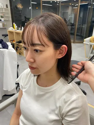 ミディアム カラー CIEN所属・松下 育未のヘアスタイル