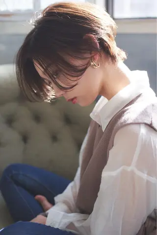 細めハイライト🩶 ボブ/レイヤーカットのヘアスタイル