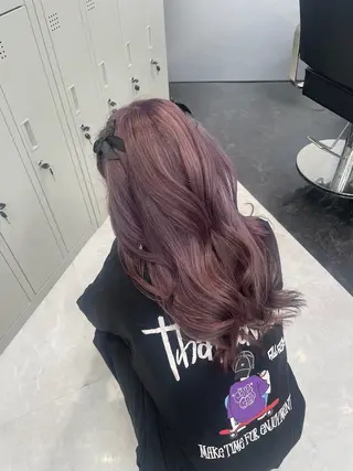 ロング カラー ヘアアレンジ メンズウルフ🐺♡ ブリーチ♡ヘアメ🎀のヘアスタイル