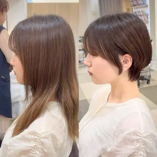 ショート ガレリアエレガンテ名駅店所属・【ショート/ボブ 丸みショート】深萱のヘアスタイル