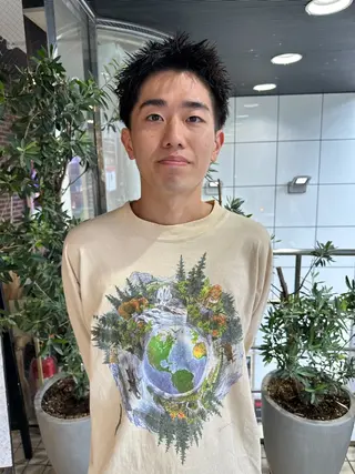 ショート メンズ Rei/ 縮毛矯正/ ハイライトカラー募集のヘアスタイル