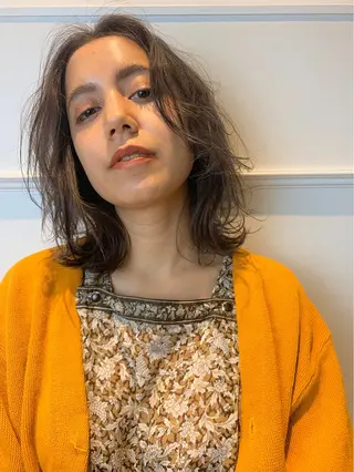 ミディアム カラー Zina 藤崎店所属・zina藤崎📛 井上美乃里のヘアスタイル