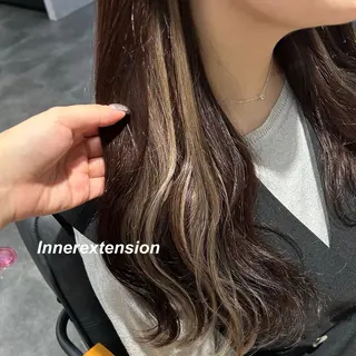 ロング プルエクステ/インナ ーカラー🦊はるなのヘアスタイル