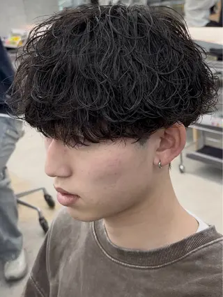 パーマ メンズ 中川 稜のヘアスタイル