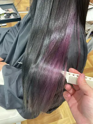 ロング カラー 福森 みずきのヘアスタイル