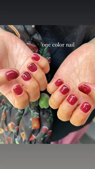 ネイル 暖色カラー/レイヤー カット/Yunaのヘアスタイル