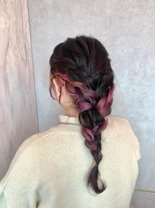 セミロング 新宿/韓国レイヤー/ 顔周りカット松本美晴のヘアスタイル