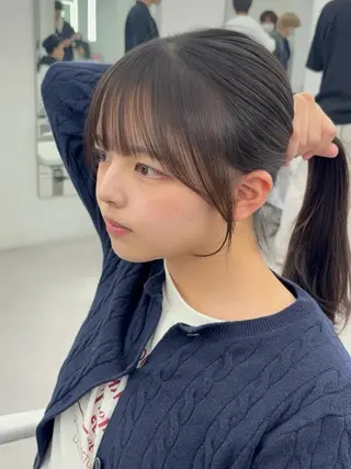 ロング カラー 韓国ヘア/レイヤー/ 顔まわり足立遥奈のヘアスタイル