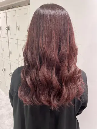 セミロング カラー Ella所属・nana【艶髪】/ レイヤー/縮毛矯正のヘアスタイル