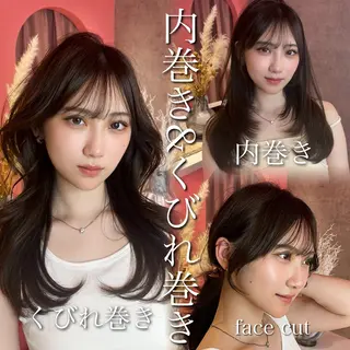 ミディアム カラー 山崎/ボブ縮毛矯正 レイヤー髪質改善のヘアスタイル