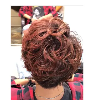 ショート カラー パーマ ヘアアレンジ メンズ キッズ ネイル マツエク・マツパ メンズ人気NO,1 Genieジーニーのヘアスタイル