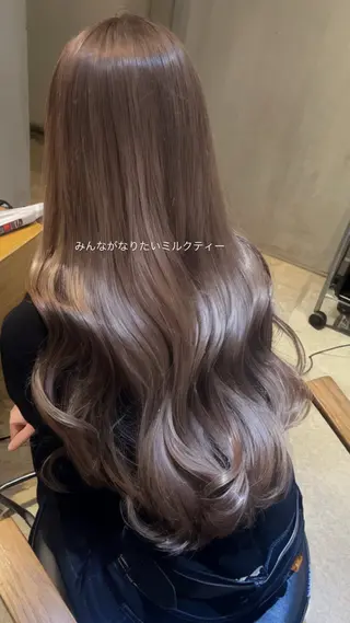 ロング カラー ラフィスヘアードープ所属・👑髪質改善wカラー /ハイトーン/アユカのヘアスタイル