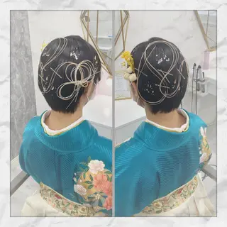 ショート ヘアアレンジ ヘアセット/着付け 𓇼 松本 夏美𓇼のヘアスタイル