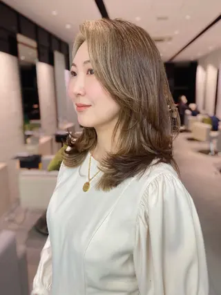 ミディアム カラー 銀座/髪質改善/韓国 カラー🍓原田侑依のヘアスタイル