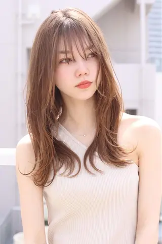 ロング カラー 新宿/韓国レイヤー 髪質改善カラー/角所のヘアスタイル