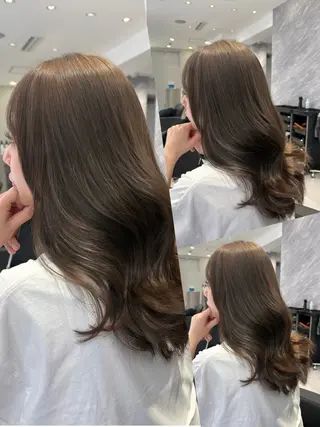 ロング カラー 堀江/透明感 ベージュ/白川幸太のヘアスタイル