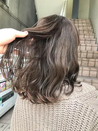 セミロング カラー 🫧透明感カラー/ ボブ/小笠原汐海🪽のヘアスタイル