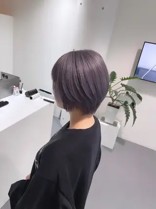 ショート LEF TATEMACHI所属・西山祐生/ハイトーン /ケアブリーチ/艶髪のヘアスタイル