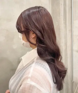 ロング カラー 【ピンク/韓国ヘア/ ヘアセット】亜海のヘアスタイル