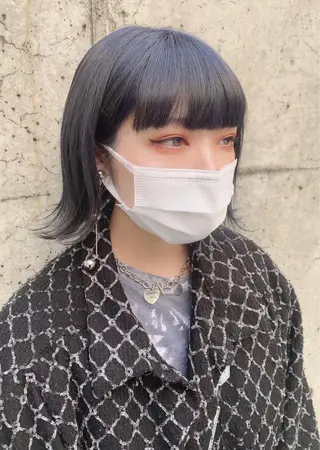 ミディアム カラー ヘアアレンジ 韓国レイヤーカット/ 儚げカラーチナツのヘアスタイル