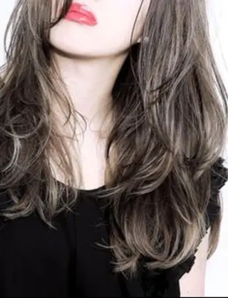 ロング カラー パーマ ヘアアレンジ チビ編み込みエクステ シールEXどぅ〜すのヘアスタイル