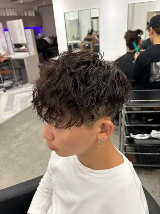 パーマ メンズ パーマ&ブリーチ /飯牟田/GEAR.のヘアスタイル