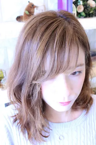 ミディアム カラー パーマ 土居 正季のヘアスタイル