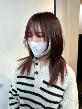 セミロング カラー レイヤーカット/艶髪 ✨💭KIRARIのヘアスタイル