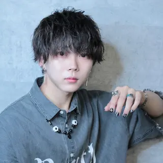 ショート パーマ メンズ 飯塚 想のヘアスタイル