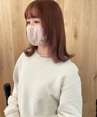 ミディアム カラー iet.所属・ウルフ/ボブ/耳ツボ ジュエリー◎ricoのヘアスタイル