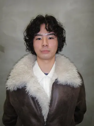 パーマ メンズ メンズカット パーマ[佐橋]のヘアスタイル